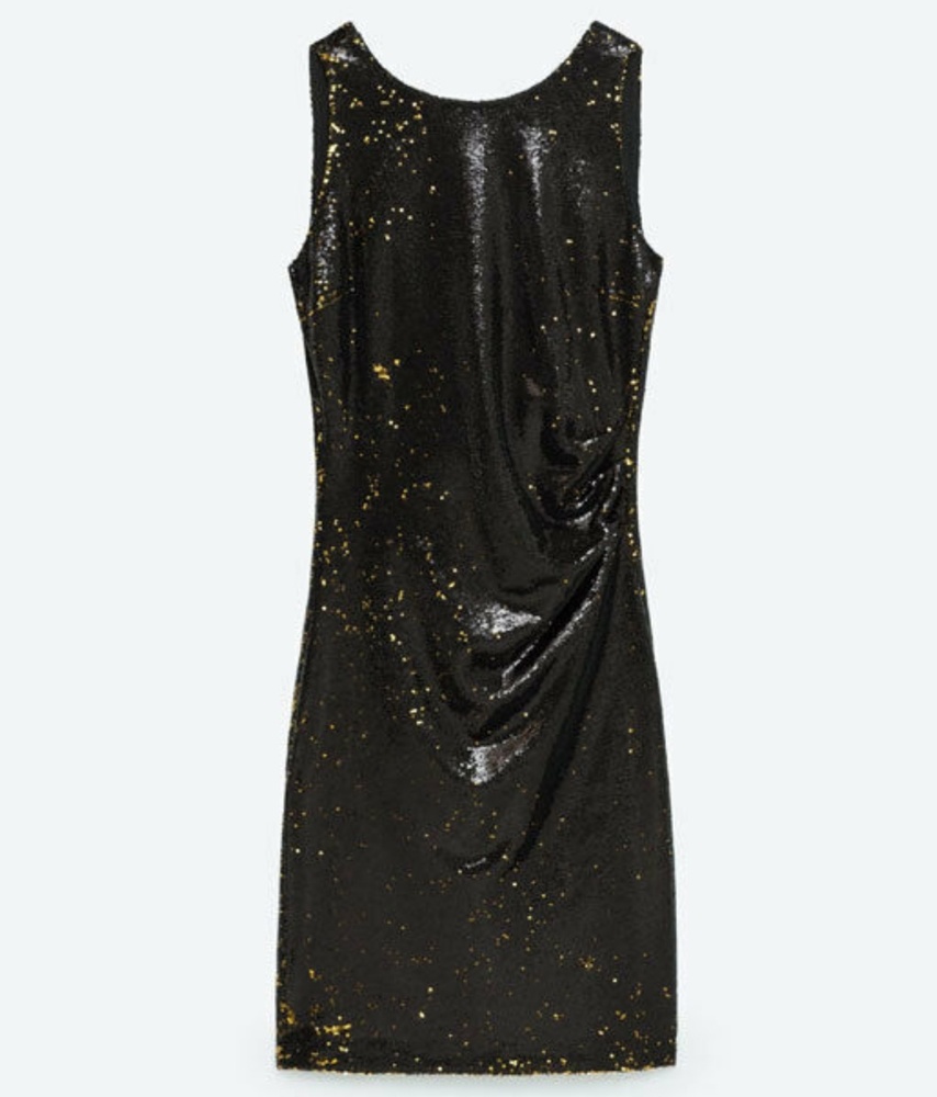 Zara Basic Collection Sequin Dress.Size S